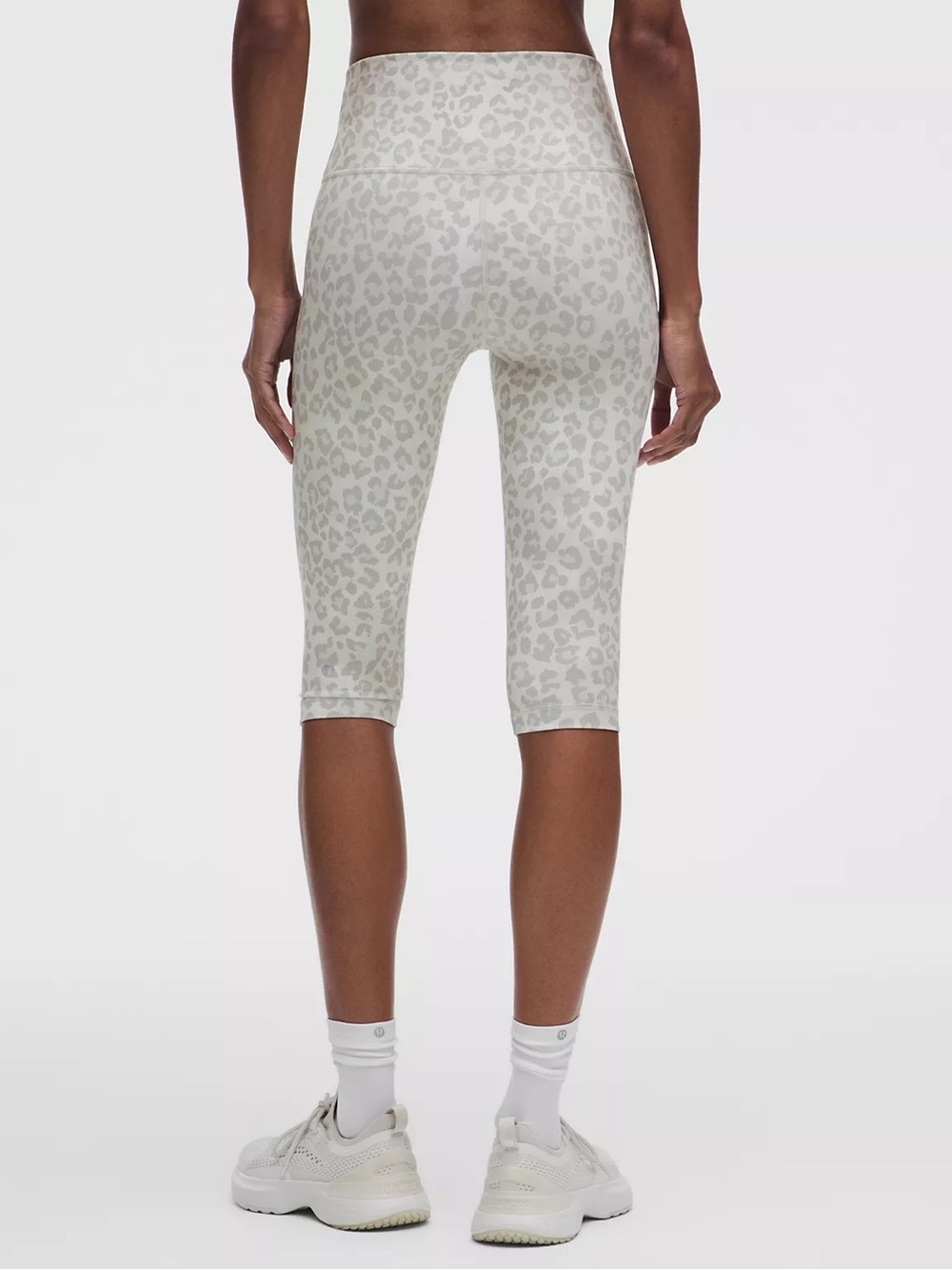 lululemon athletica Light Gray Leopard-Print High-Rise Cropped Leggings - Picture 3 of 8